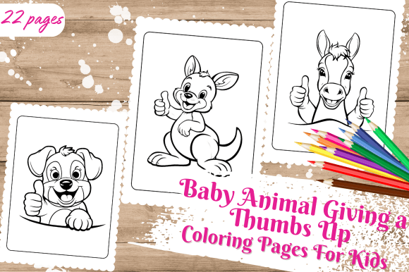 Animals Giving a Thumbs Up Coloring Page: Creative Fun for Kids