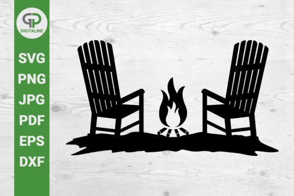 Campfire SVG Adirondack Chairs SVG: A Timeless Emblem for Outdoor Brands