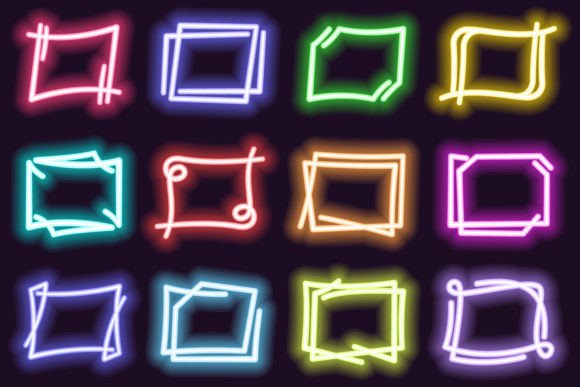 Capturing Electric Energy: The Power of Glowing Rectangle Neon Frames