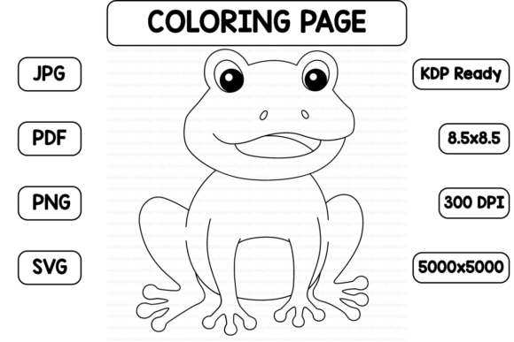 Frog Coloring Page Isolated for Kids: A Designer's Take on a Playful Asset