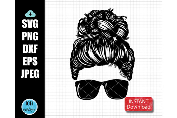 Girl Messy Bun Hair for Cricut: A Designer's Take on This Fun SVG