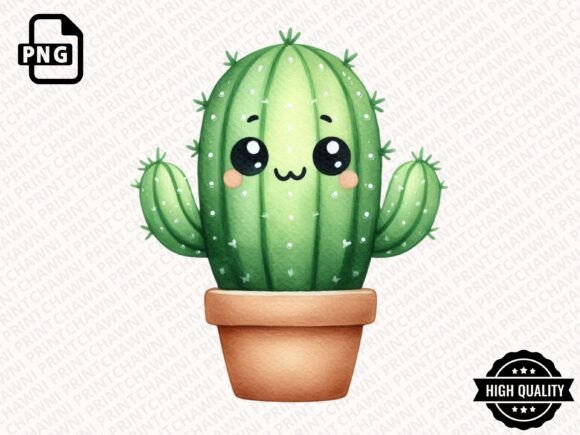 Instantly Charm Your Audience with Kawaii Cute Potted Plant Clipart PNG