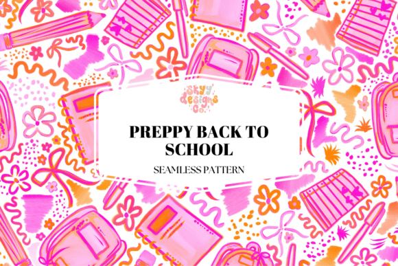 Preppy Watercolor Back to School Pattern: A Designer's Guide