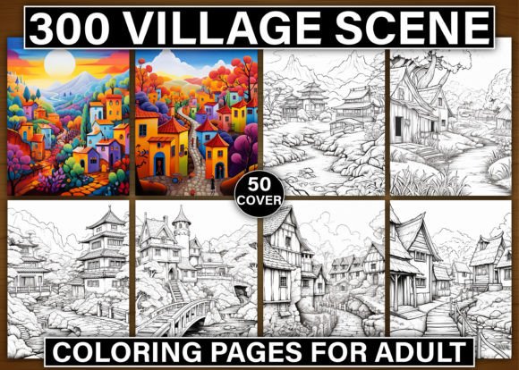 Rediscover Rustic Charm with Village Scene Coloring Pages