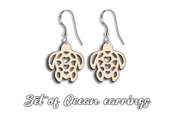 SVG Earrings Turtle Set Ocean Pattern 7: A Unique Crafting Asset