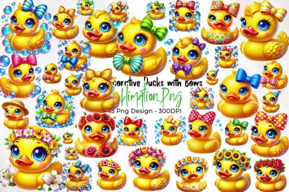 Whimsical Touches: Using Duck Clipart with Bows in Modern Design